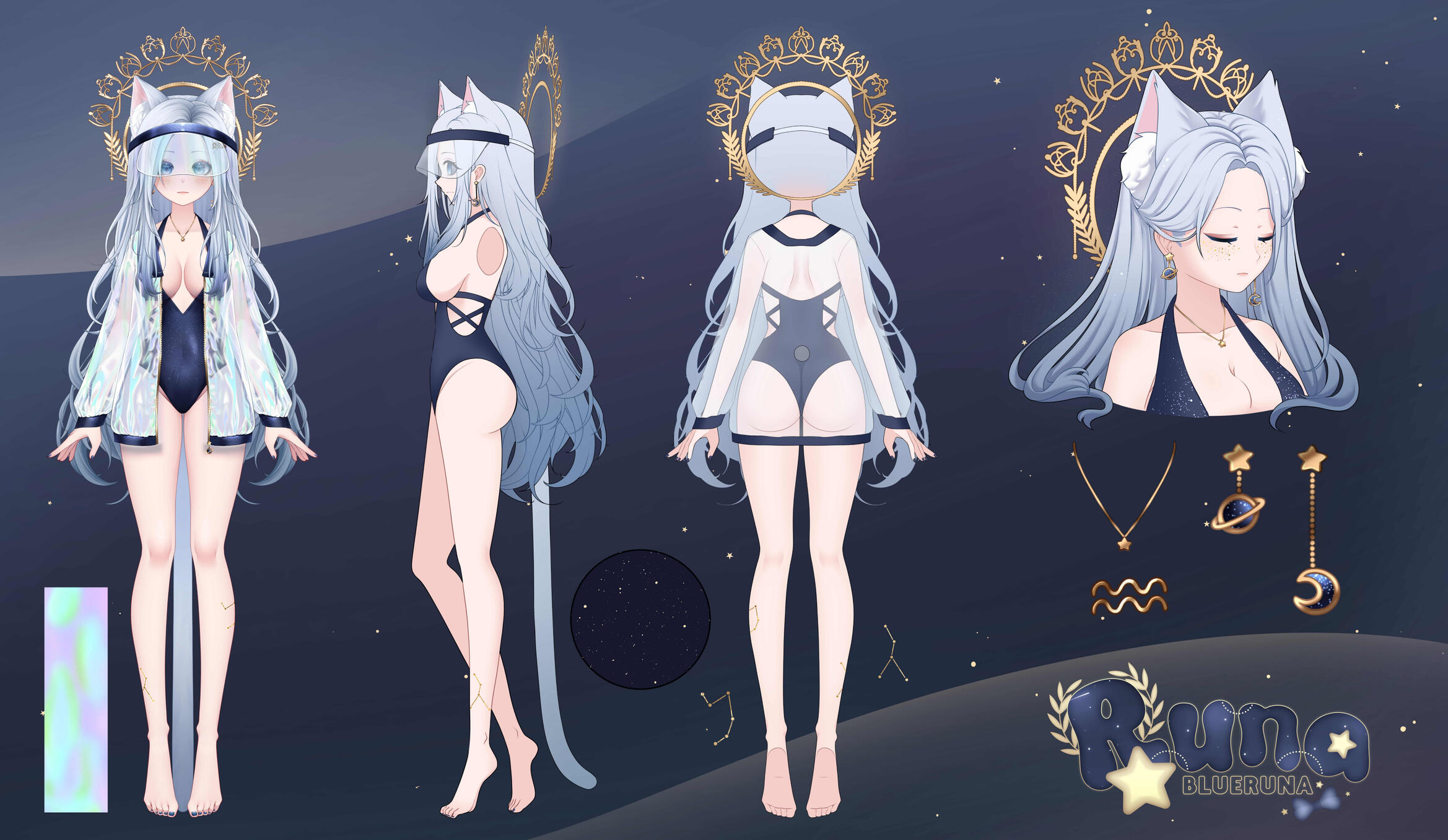 RunaBlueRuna Reference #2 Swim Suit