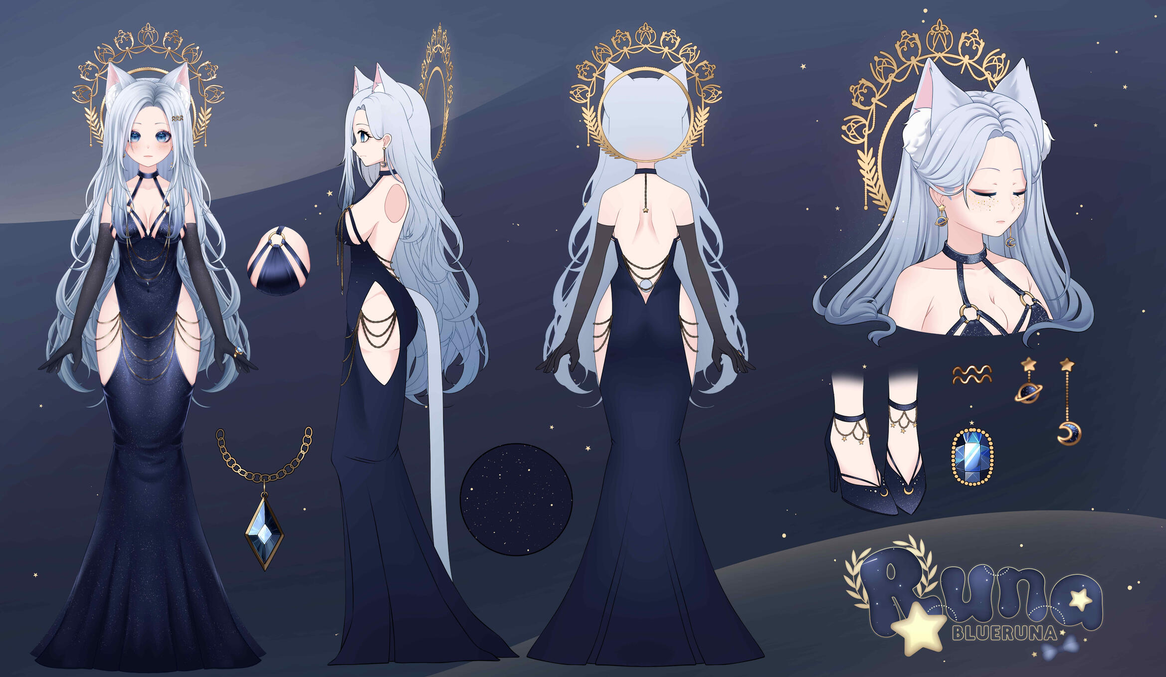 RunaBlueRuna Reference #3 Evening Dress